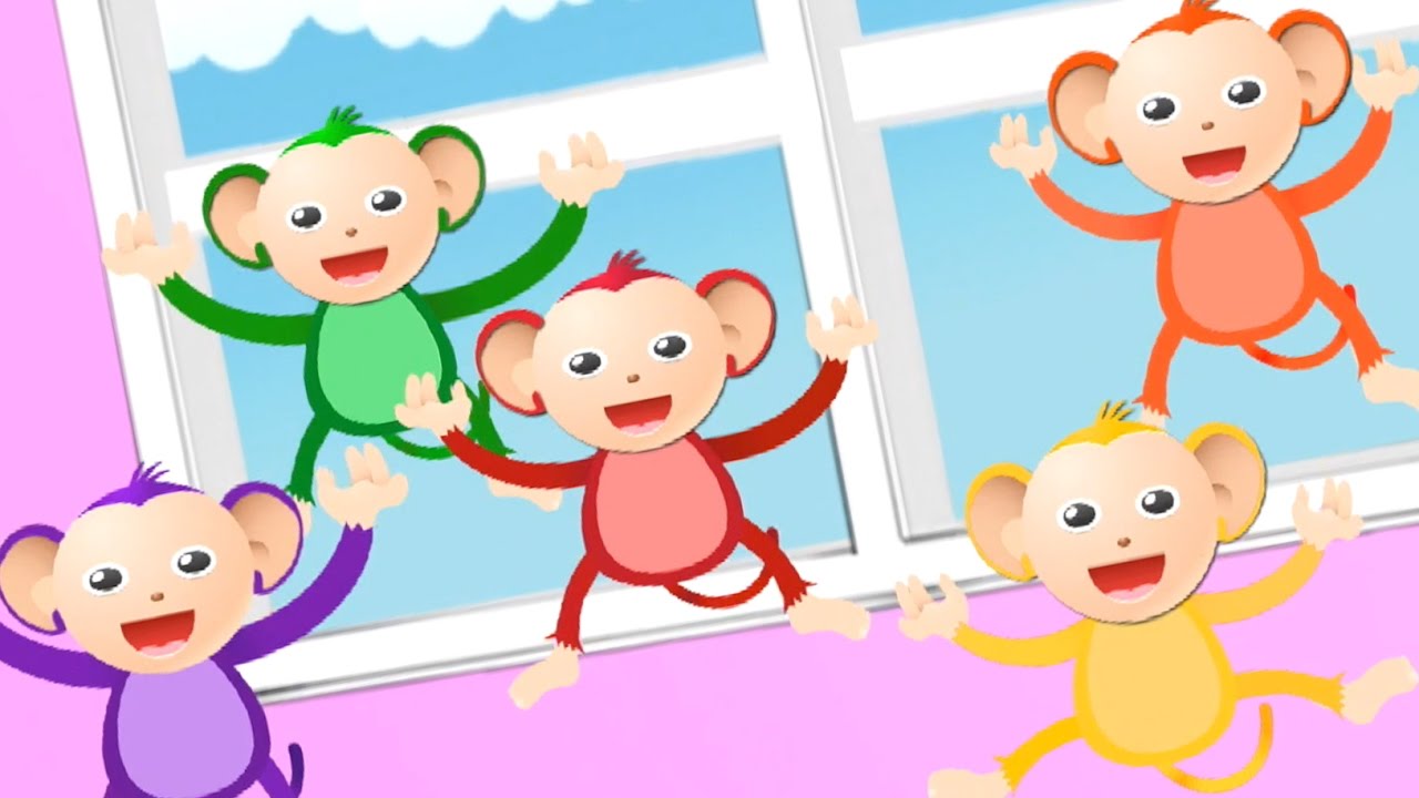Five Little Monkeys | Nursery Rhymes For Children | Baby Songs | Kids Rhymes