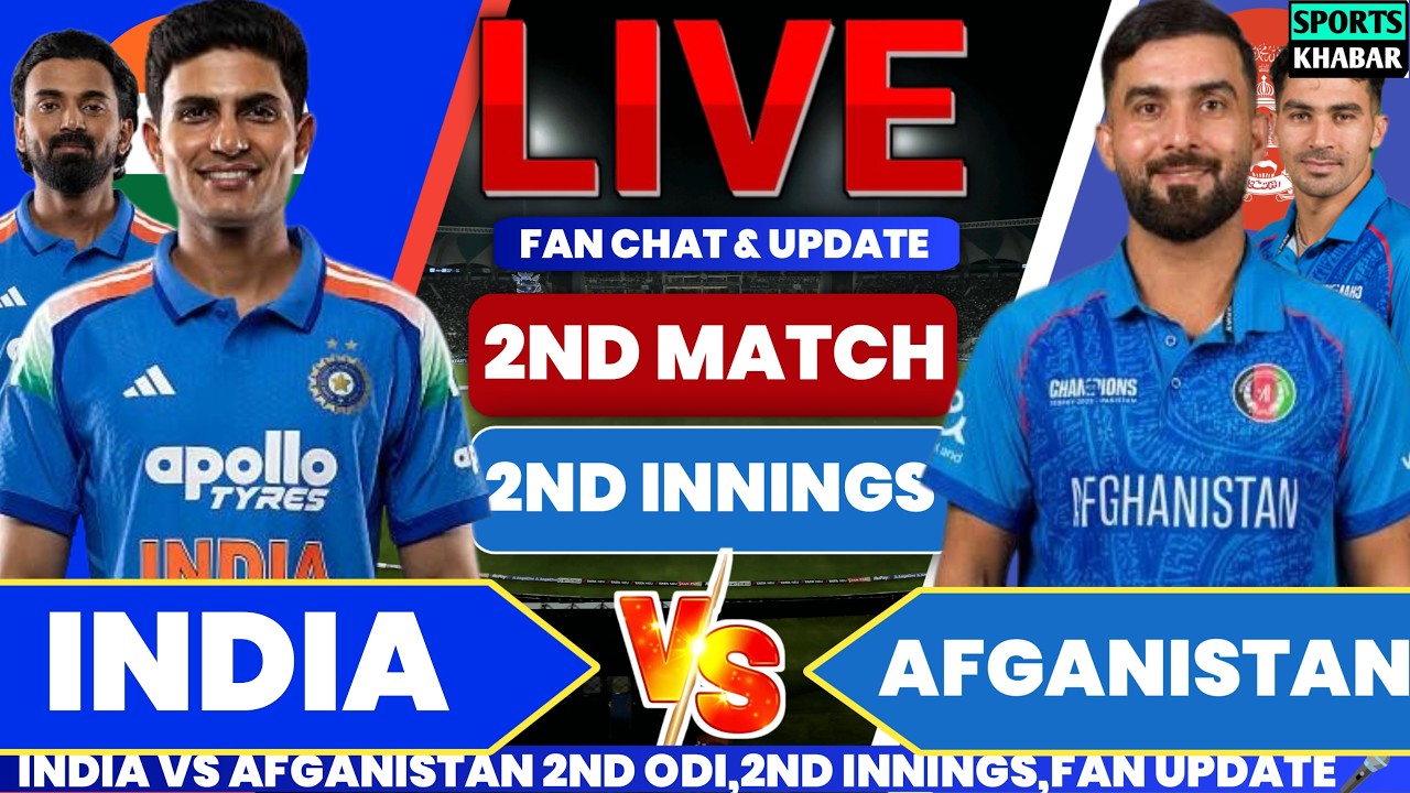 🔴Ind vs Afg 2nd ODI 2026 AFG BAT | India vs Afganistan Live Cricket Score & Fan Update🎤