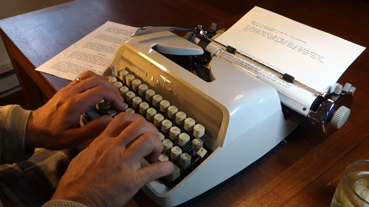 1963 Adler J3 typewriter at work