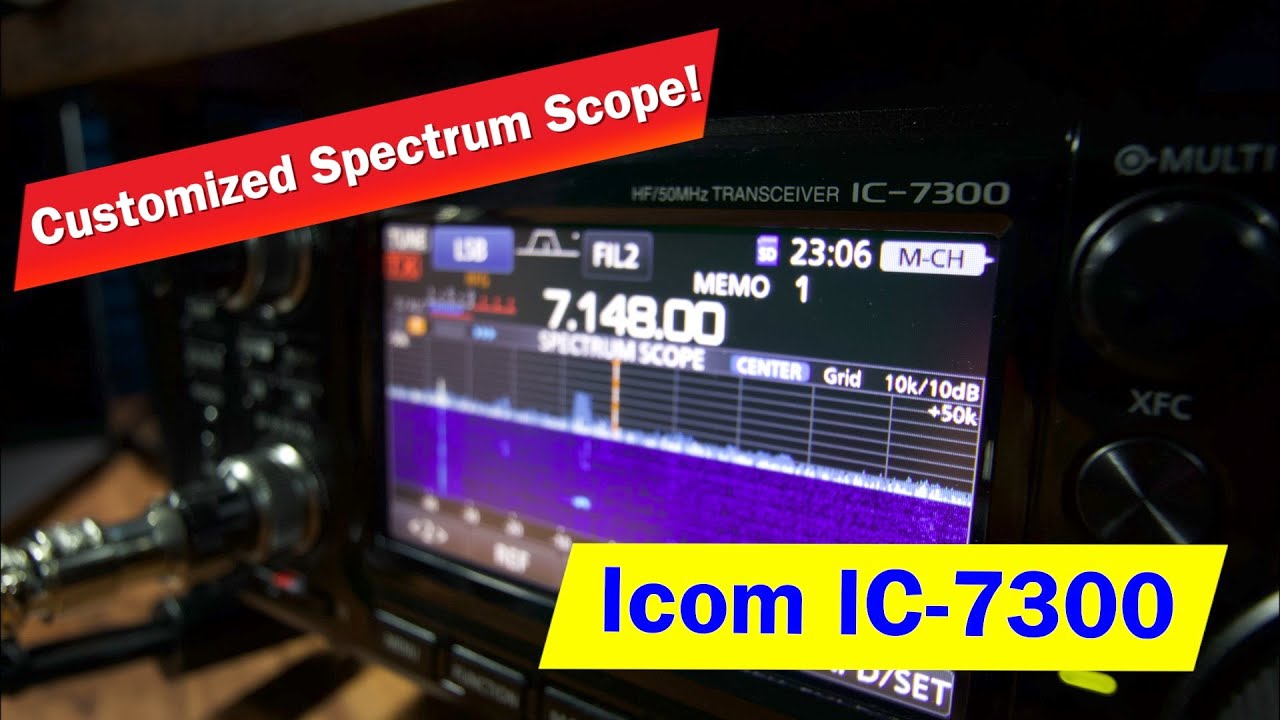 Настройка спектроскопа Icom IC-7300 | Как изменить спектроскоп на Icom IC7300