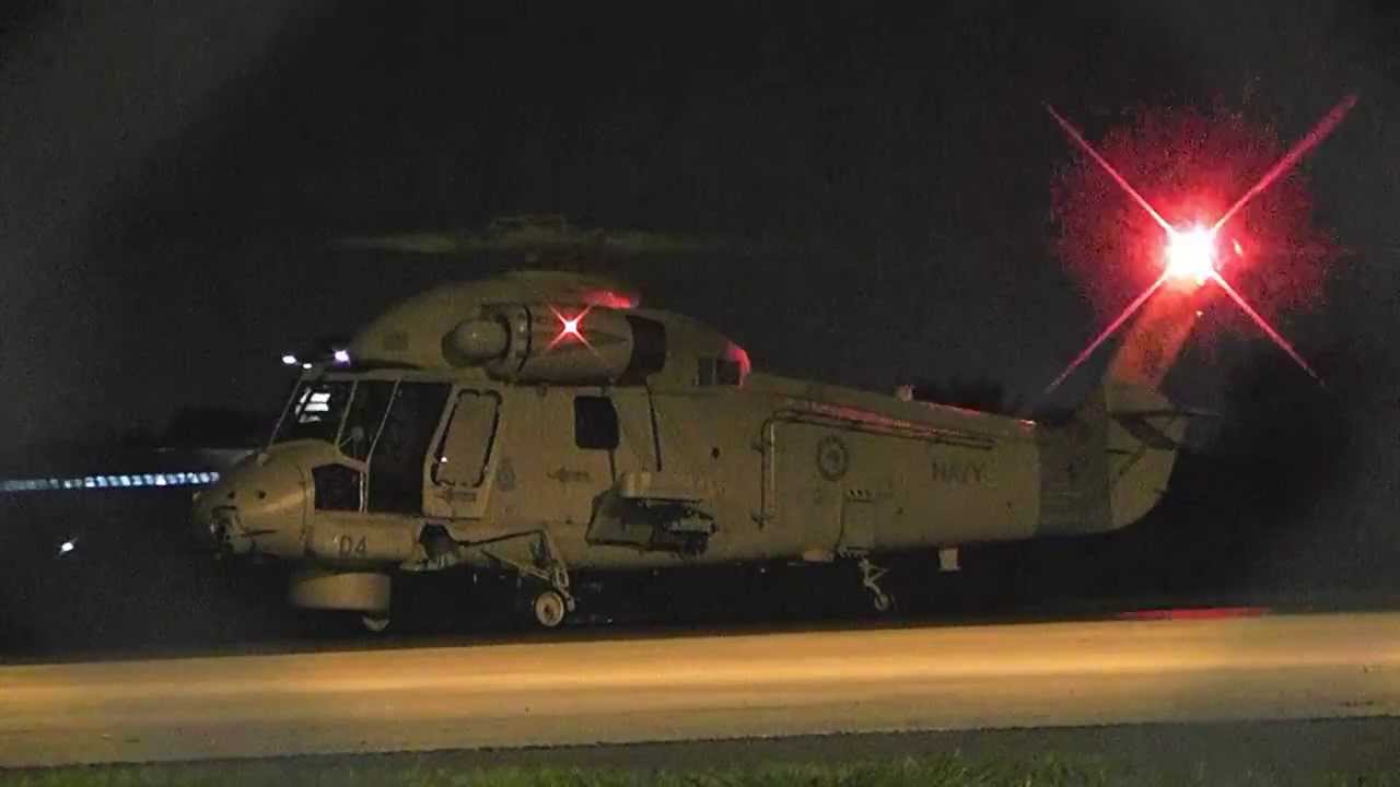 RNZN SH-2G Seasprite Night Start & Take Off RNZAF