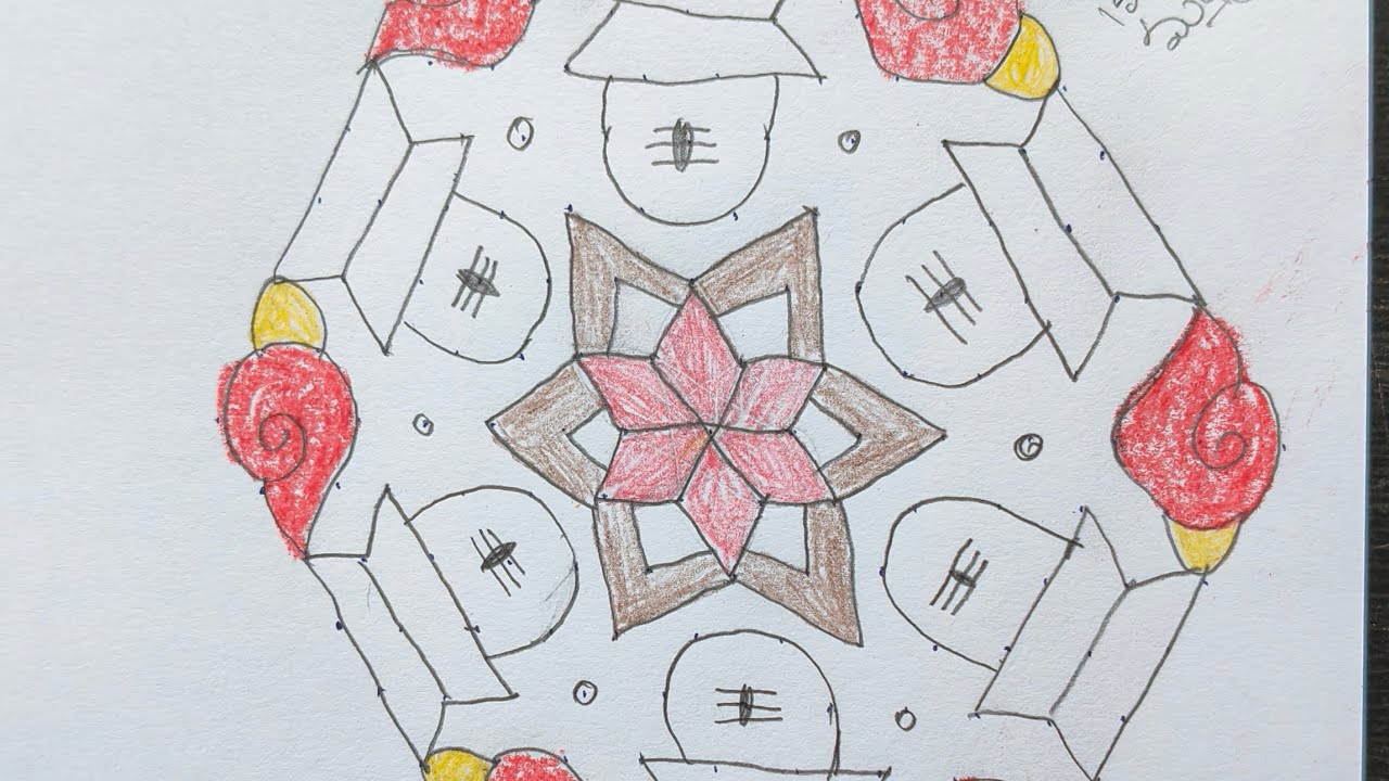 Beautiful shiva lingam rangoli 