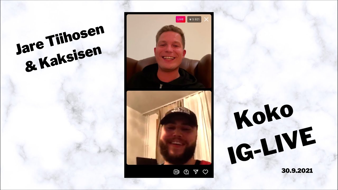 Jare Tiihonen IG-livessä 30.9.2021