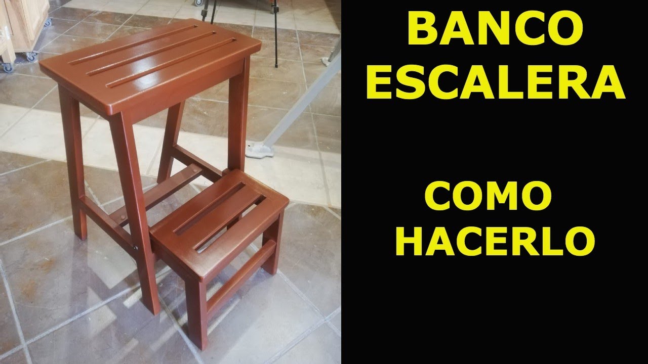 COMO HACER BANCO ESCALERA DE MADERA CON PELDAÑO ABATIBLE