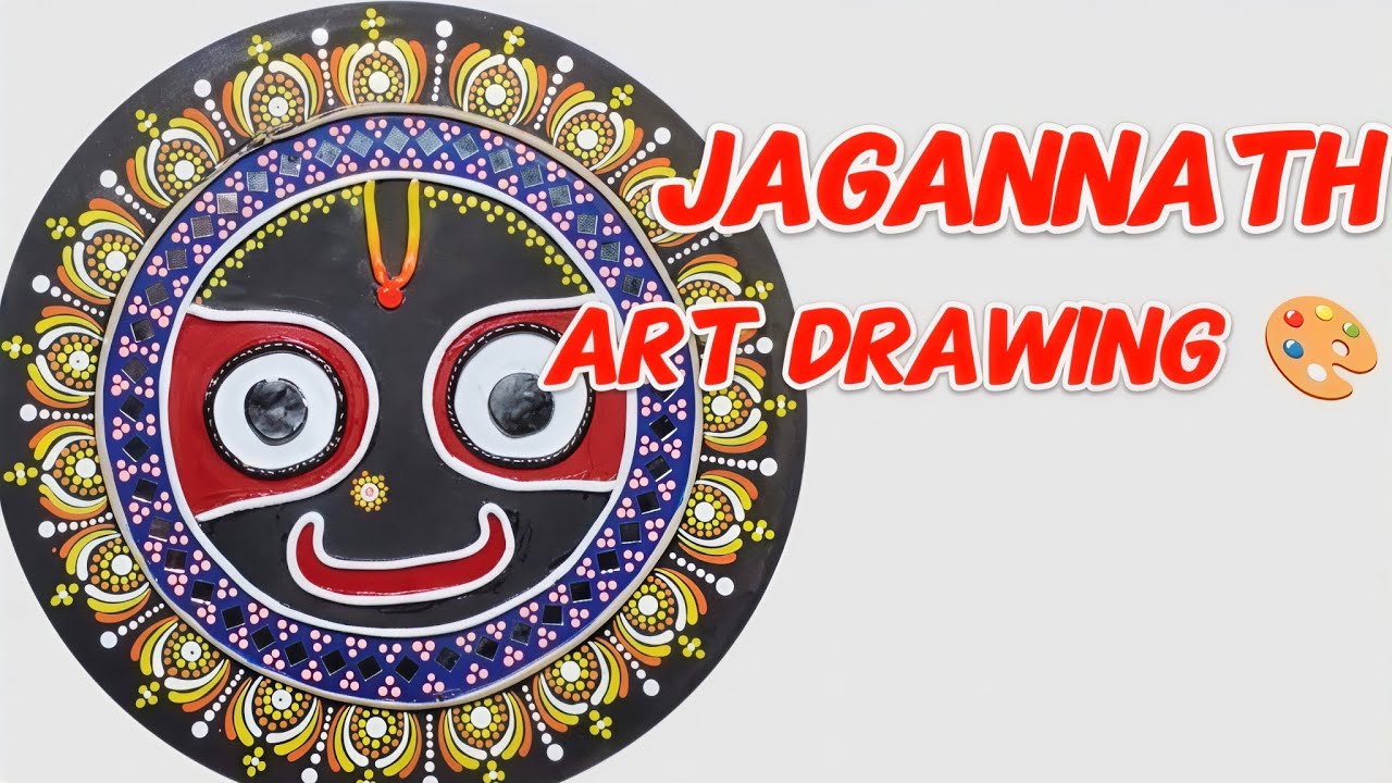 Lord Jagannath🙏 Art Drawing with Oil PastelsRatha Yatra Special Drawing