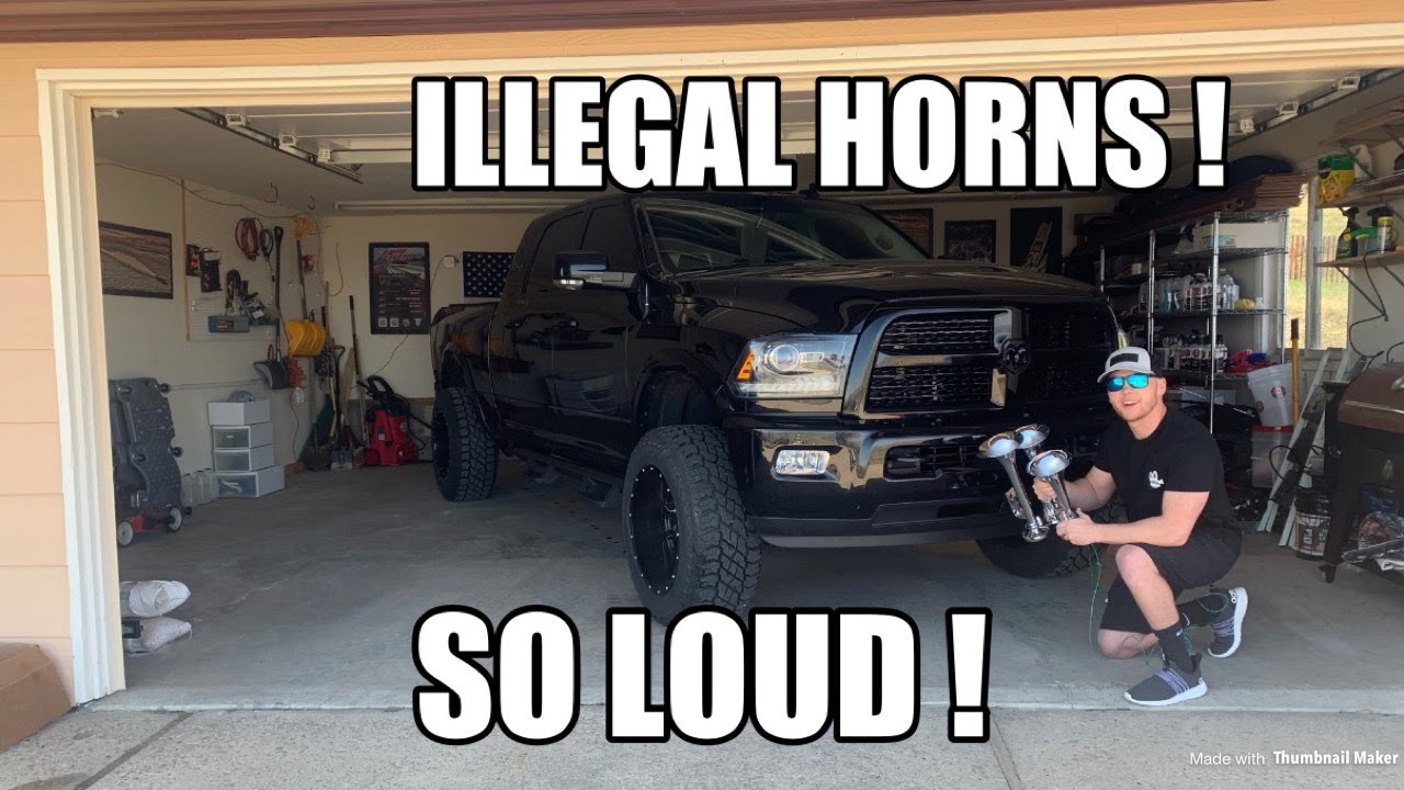 Installing TRAIN HORNS On RAM 2500 !