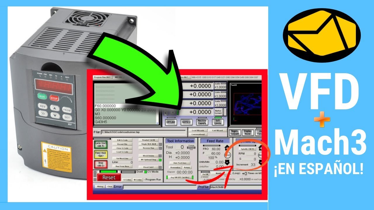 Cómo conectar Huanyang VFD a mach3 con una CNC breakout board