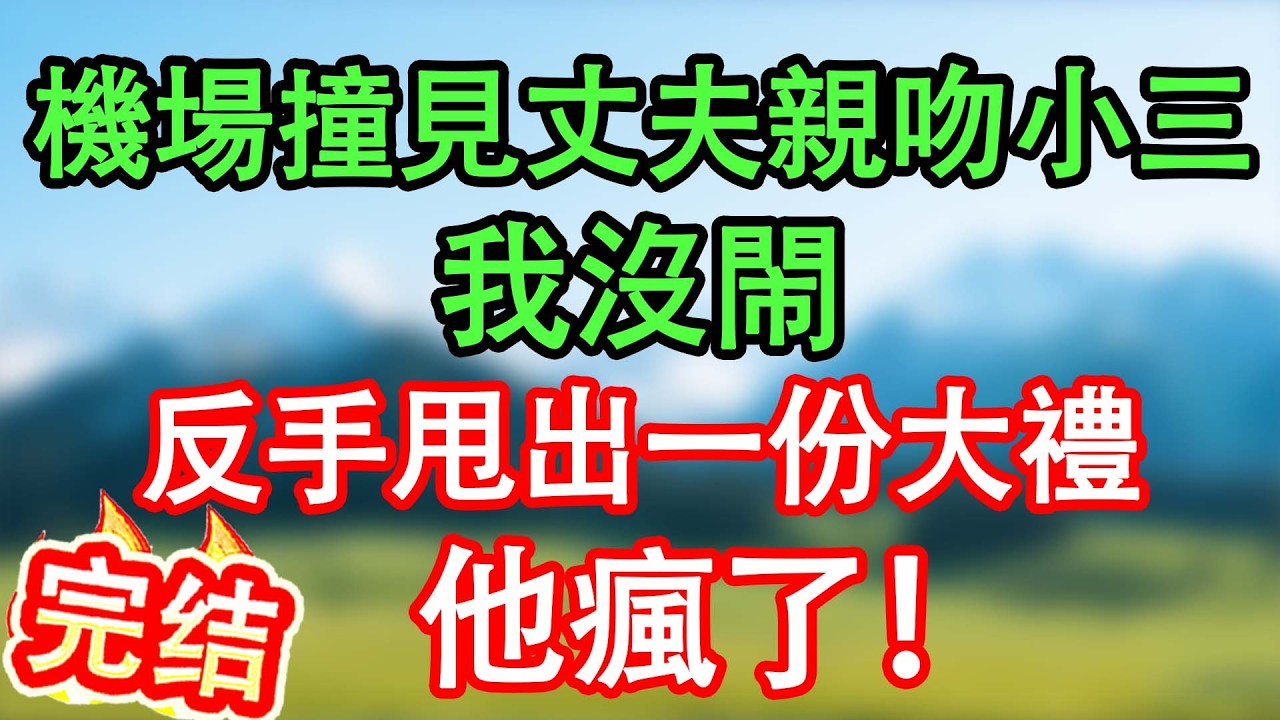 機場撞見丈夫親吻小三，我沒閙，反手甩出一份大禮，他瘋了！#情感故事#家庭故事 #晴天故事集 #深夜故事 #故事分享