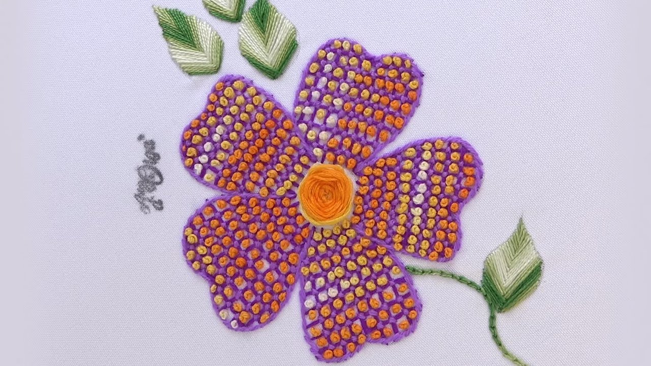 Bordado Flor de Fantasía Paso a Paso