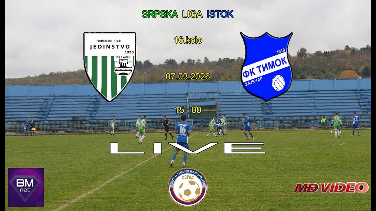 Jedinstvo Paraćin - Timok Zaječar  0 : 0  Live