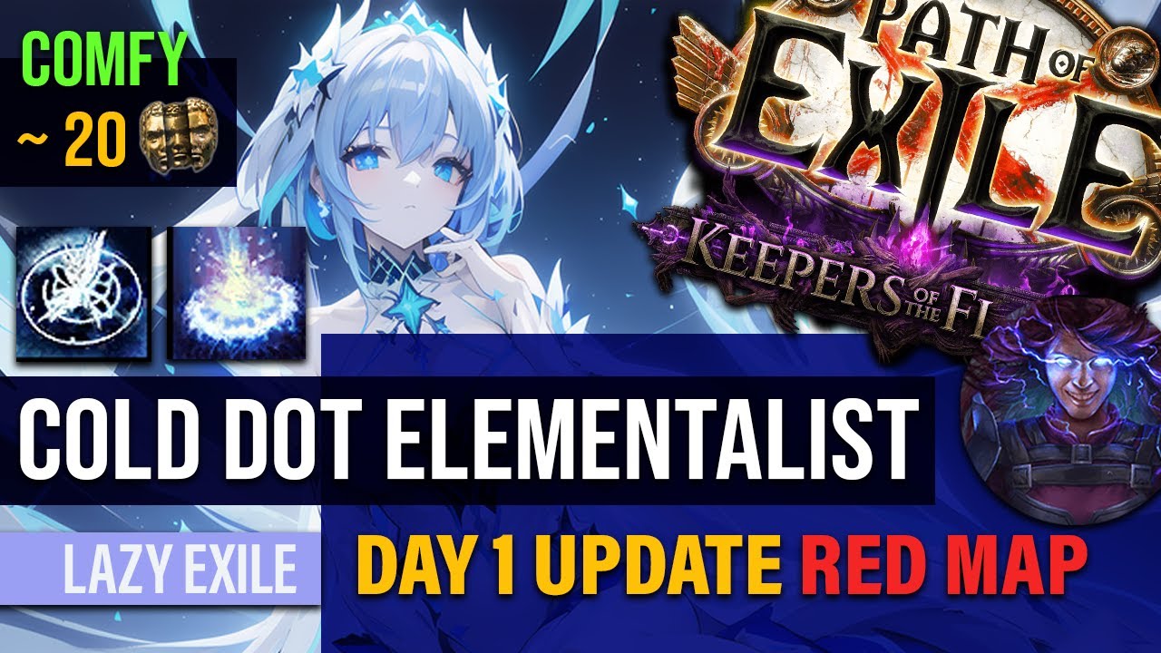 [PoE 3.27] Wintertide Brand Cold Dot Elementalist Day 1 Update | Budget Red Map Setup