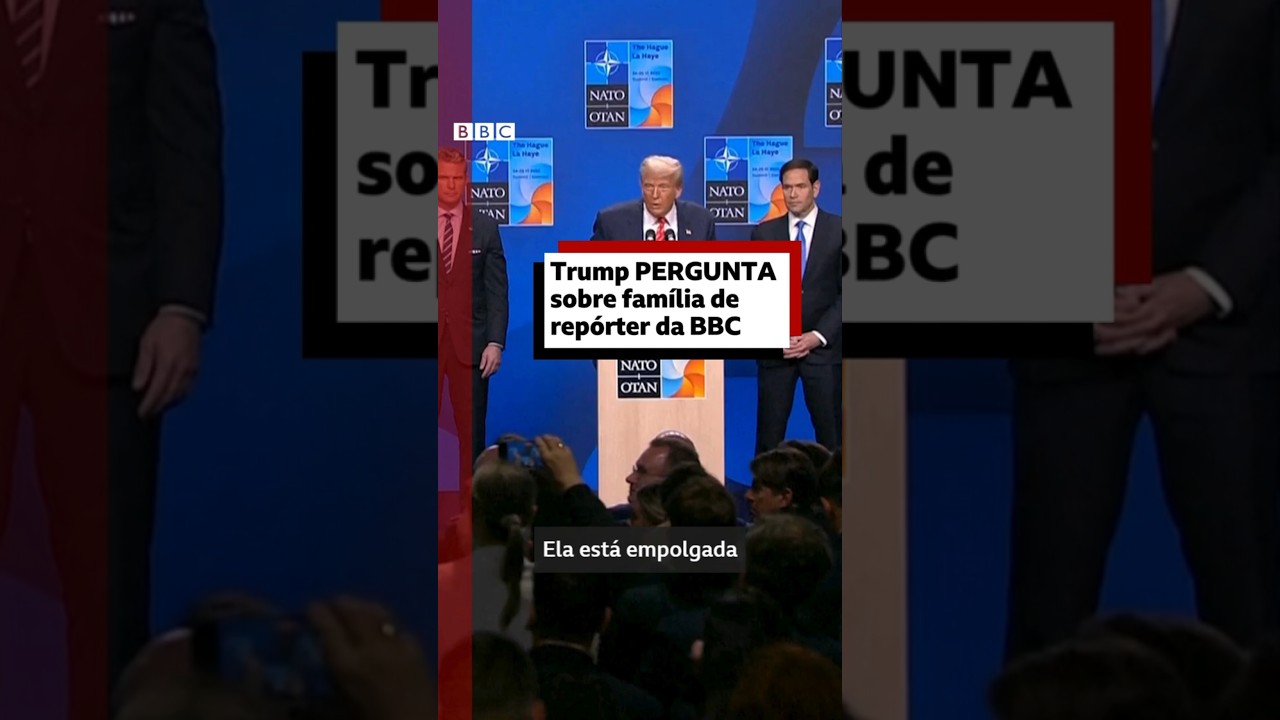Perguntado sobre guerra na Ucr&acirc;nia, Trump acaba saudando marido de rep&oacute;rter da BBC: 'Mande um ol&aacute;'