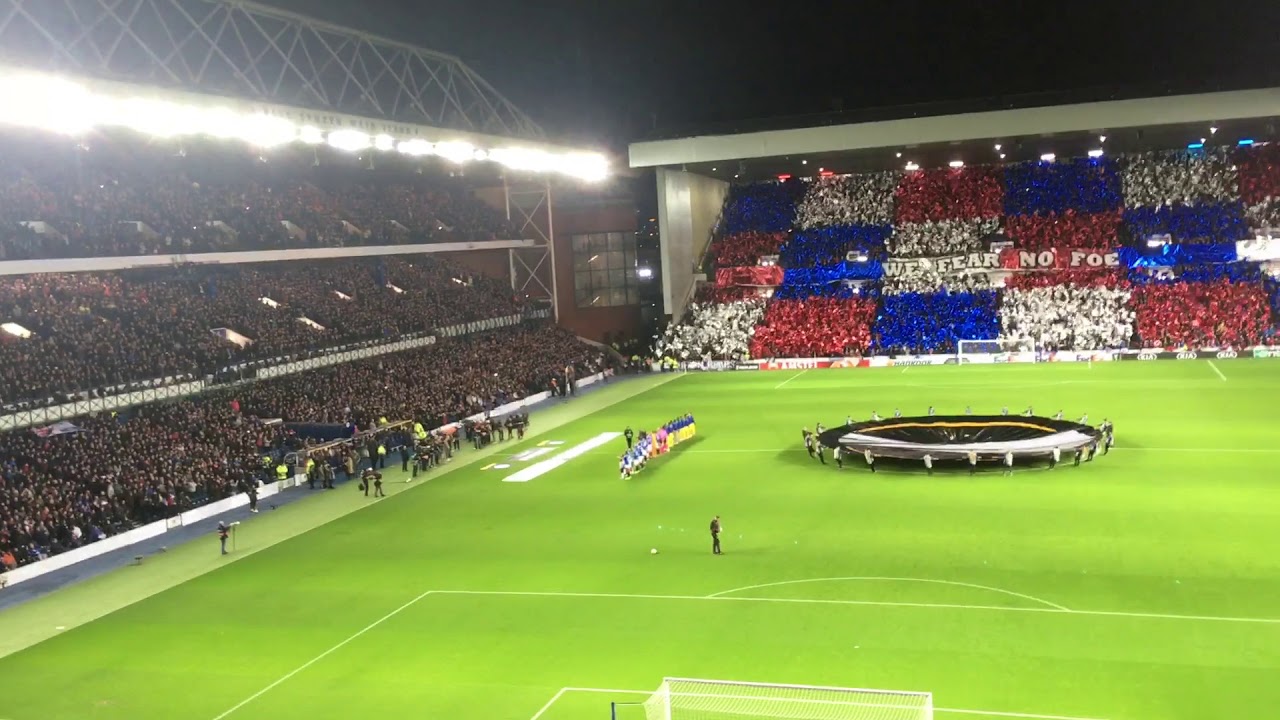 Rangers 2-0 Porto, Europa League, Player Walk Out, Fan Atmosphere