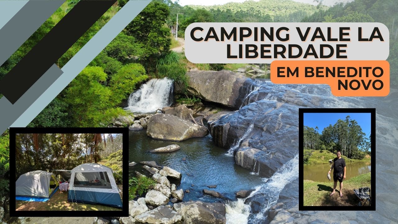 FOMOS CONHECER O CAMPING VALE DA LIBERDADE EM BENEDITO NOVO - OTIMO PARA VIR COM Á FAMILIA E AMIGOS