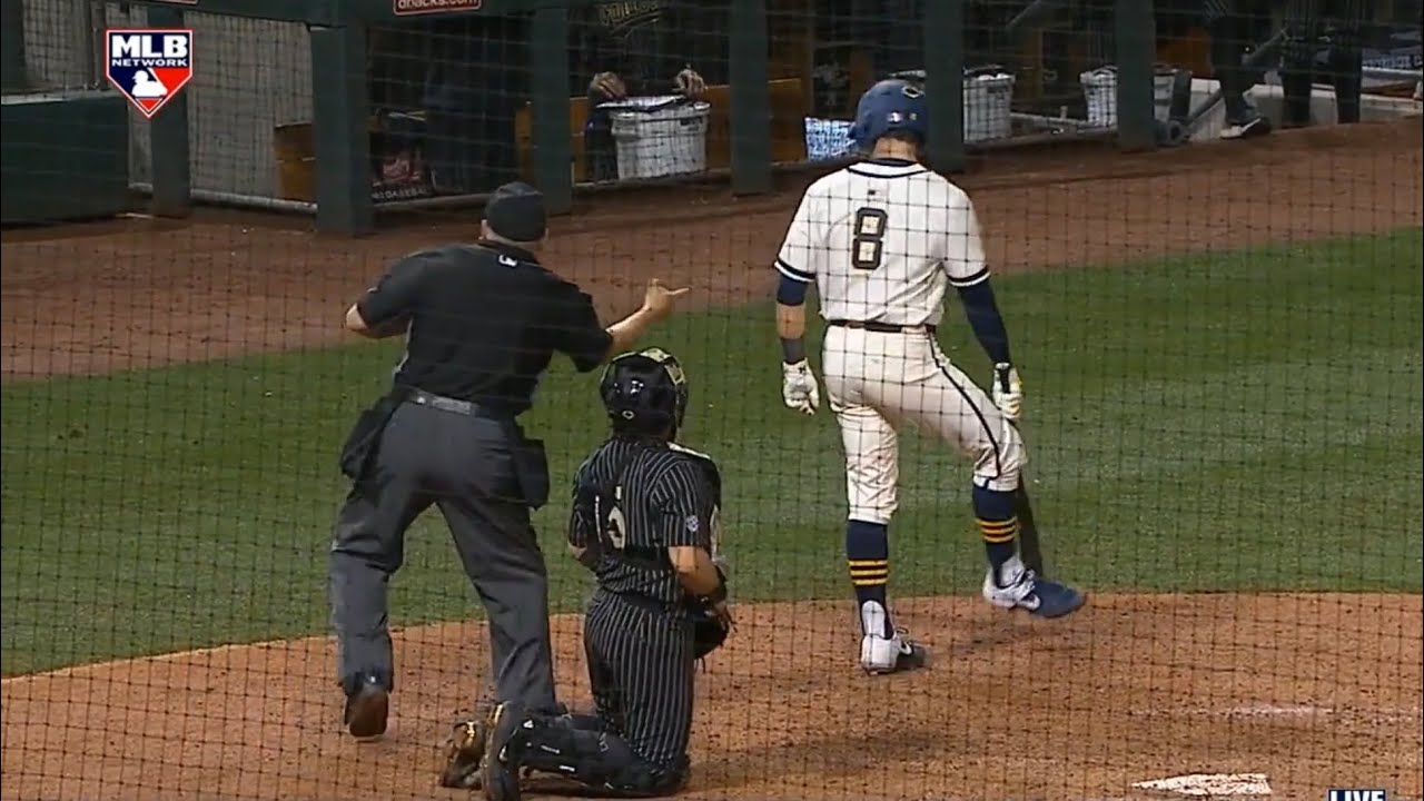 Michigan DH Jimmy Obertop Gets Ejected For Doing Nothing Wrong | 2020 College Baseball