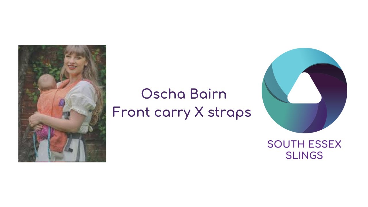 Oscha Bairn carrier with a small baby. X straps