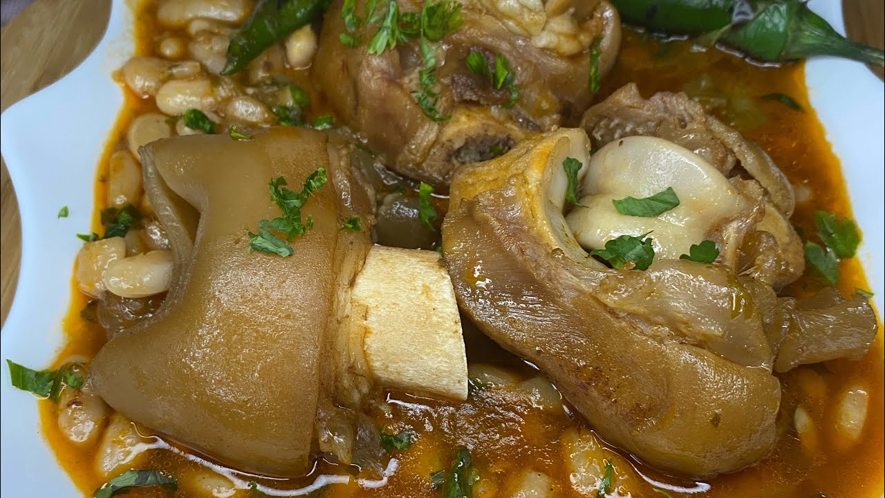 Les pieds de veau a l’haricot blanc