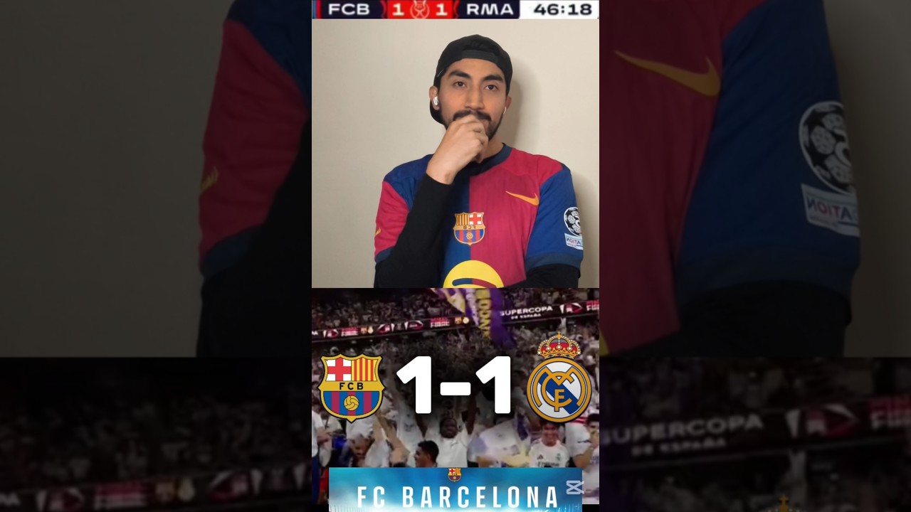 REACCIÓN BARCELONA VS REAL MADRID GOL VINICIUS 1-1 