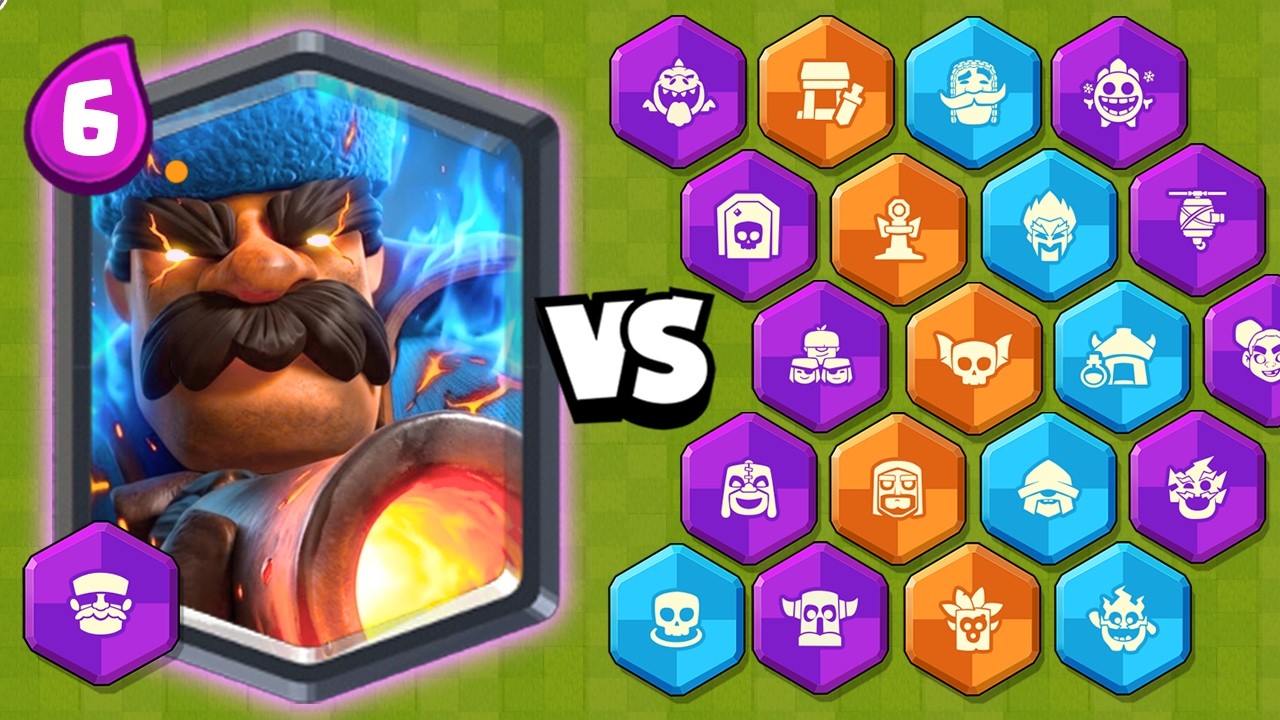 CAZADOR de FUEGO vs TODAS LAS CARTAS MODIFICADAS | Clash Royale