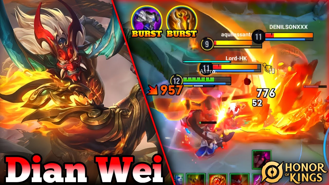 Dian Wei GODLIKE Build! Unstoppable in Team Fights!! - Gameplay | Honor of Kings