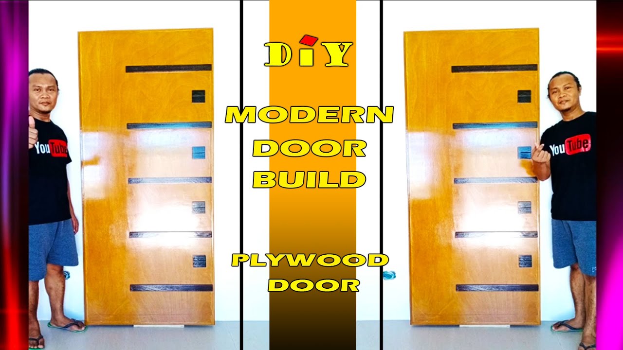 🔴 Paano Gumawa Ng Modernong Pintuan Gamit Ang Plywood ⦿ DIY Modern Door Build 3rd Design