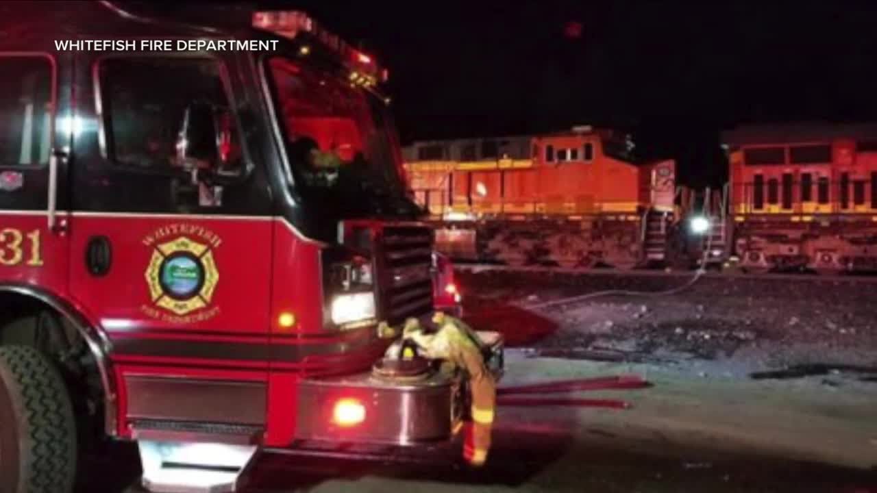 Whitefish Fire responds to a train fire early Sunday morning