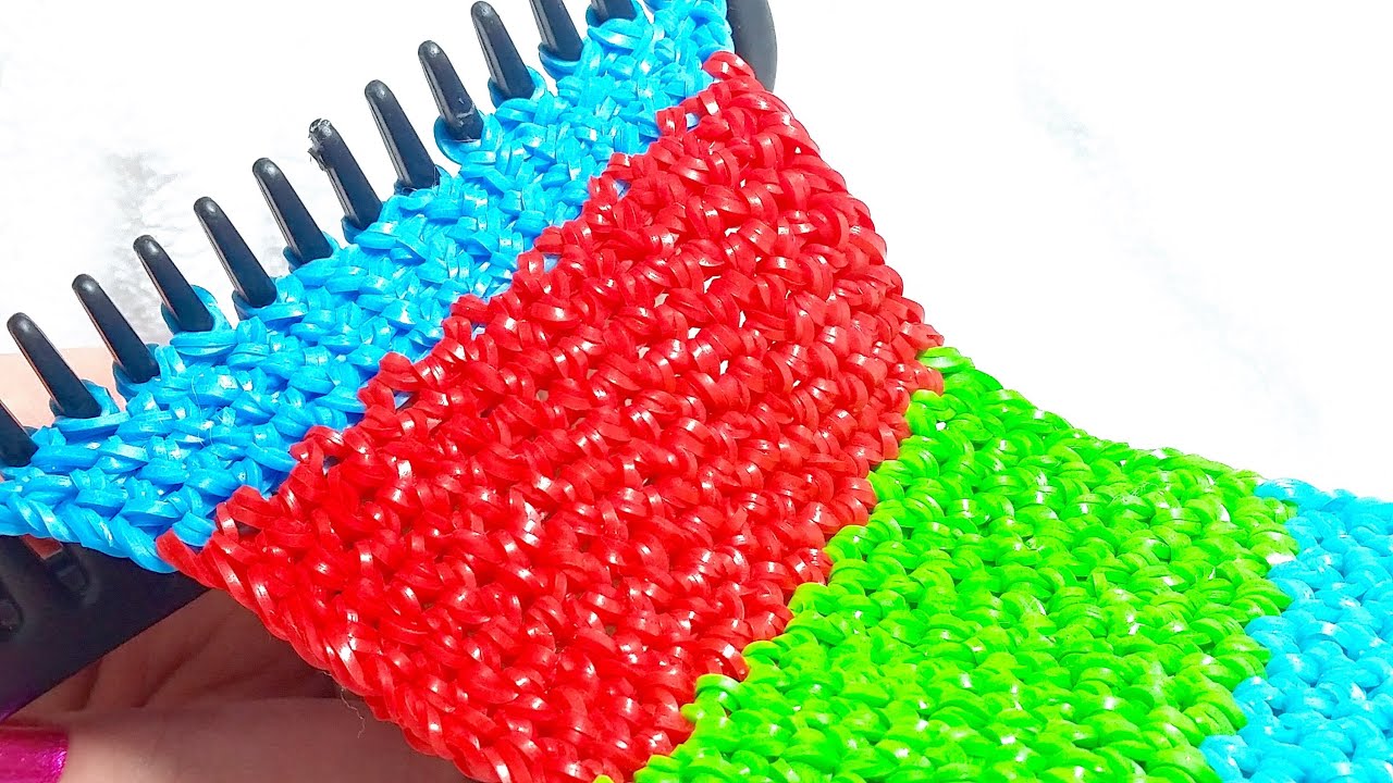 Rainbow Loom-Pulseiras com elásticos(ESCAMA DE DRAGÃO)com o PENTE Dragon Scale Loom Bands gomitas