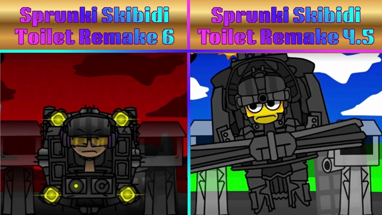 Sprunki Skibidi Toilet Remake 6 vs Sprunki Skibidi Toilet Remake 4.5