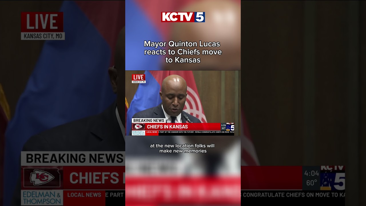 Kansas City Mayor Quinton Lucas addresses Chiefs across state line