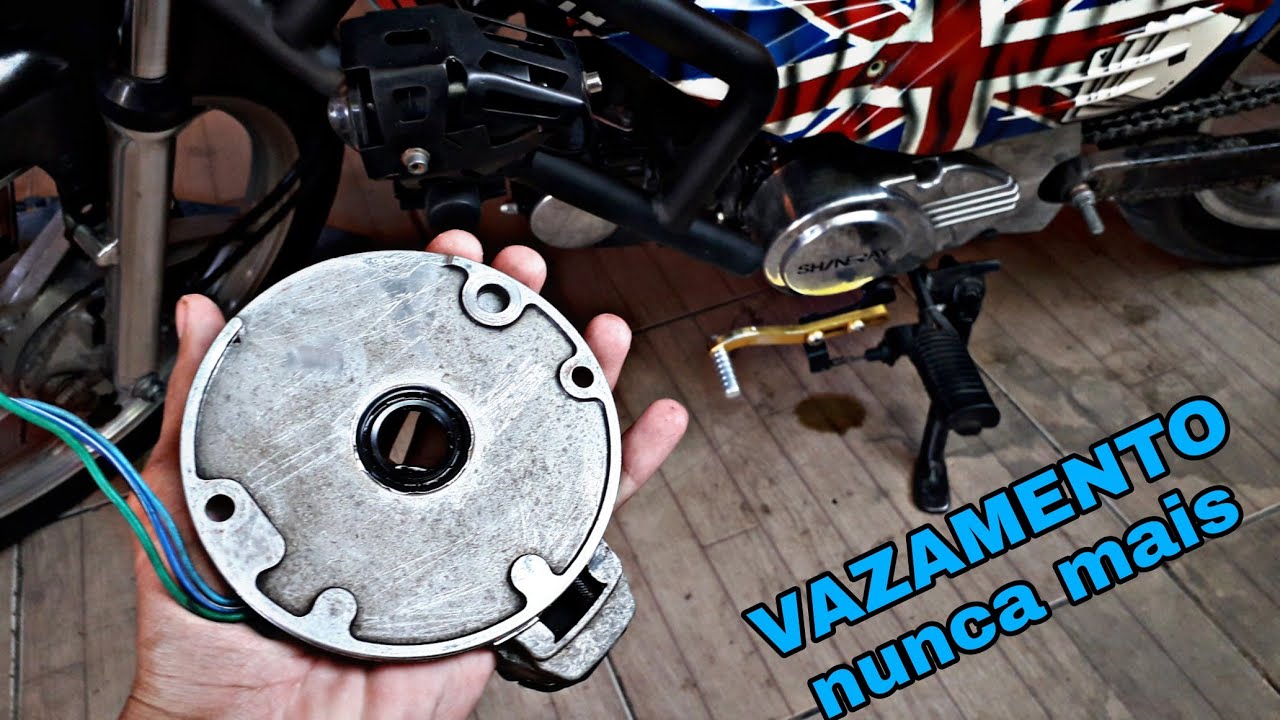 como tirar vazamento da 50cc, vazamento na mesa do magneto NUNCA MAIS