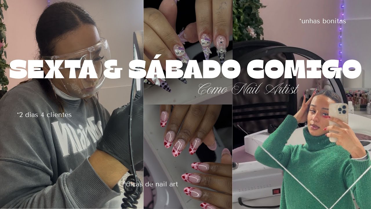Sexta e Sábado de uma Nail Artist ✨ *realísta* 🌸 momentos veganos e dicas de Nail Art