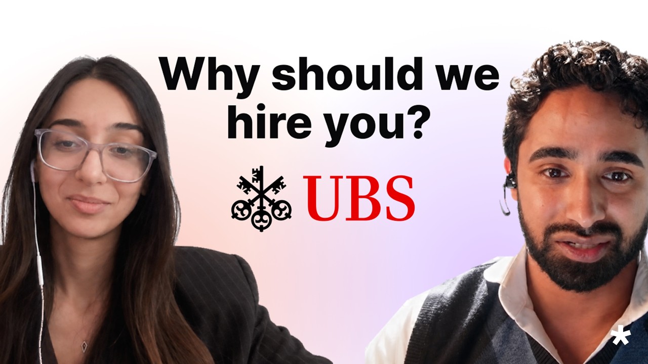Пробное интервью на позицию аналитика в инвестиционном банке UBS