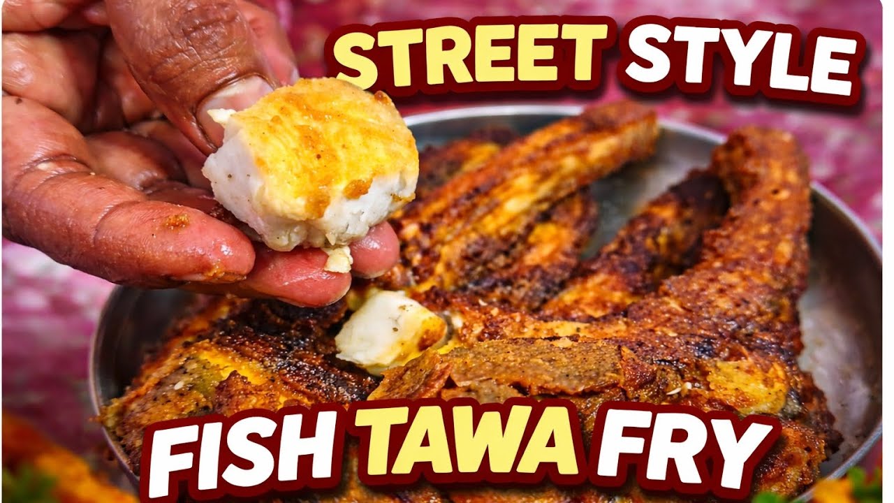 Street style fish tawa fry #food #fishfry #cooking 