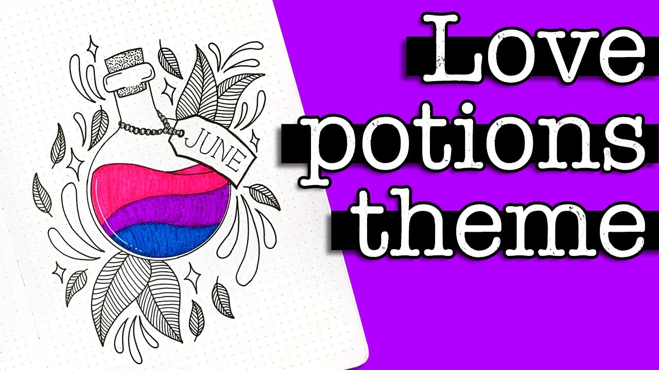 June Bullet Journal Setup 💜 'Love is Love' Potions Theme