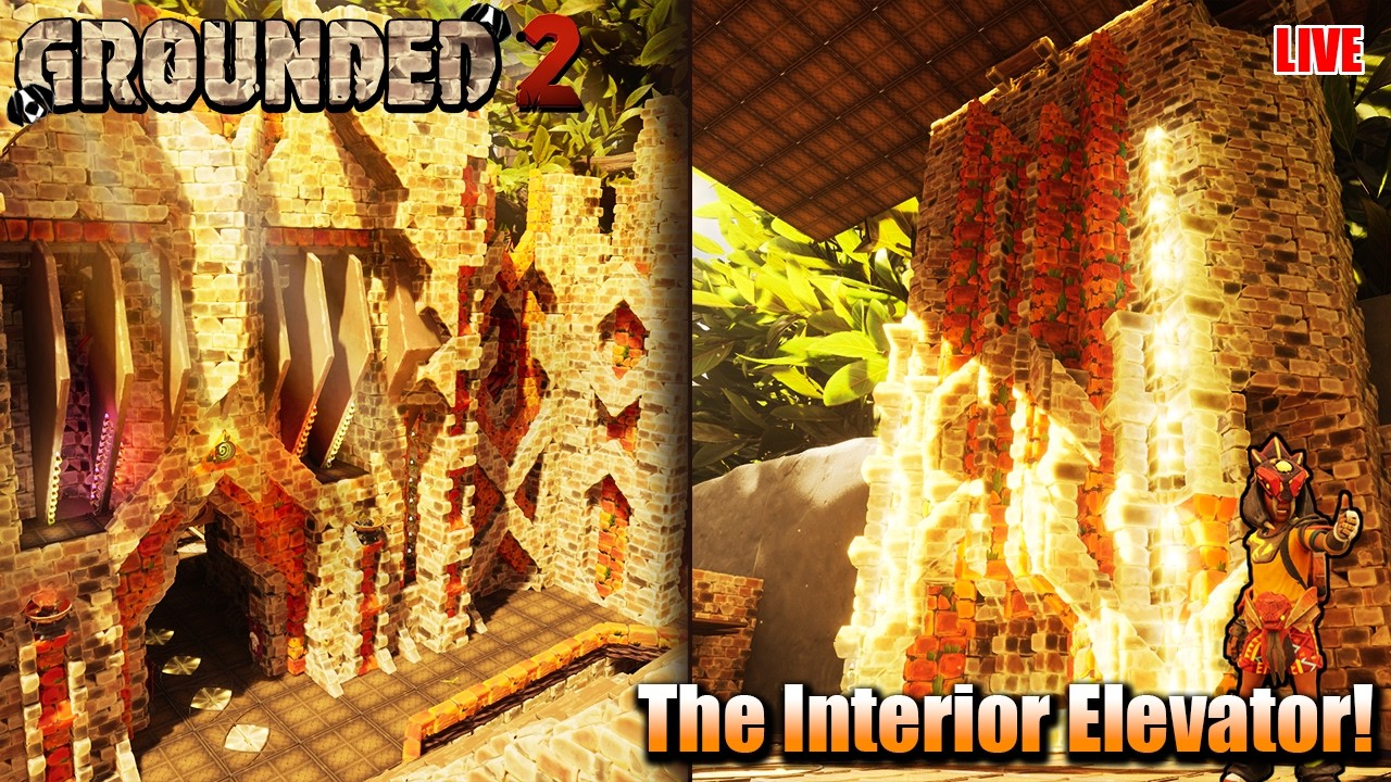 Mega Tower Progress + Interior Elevator Build! | Grounded 2 Architect Mega Build LIVE