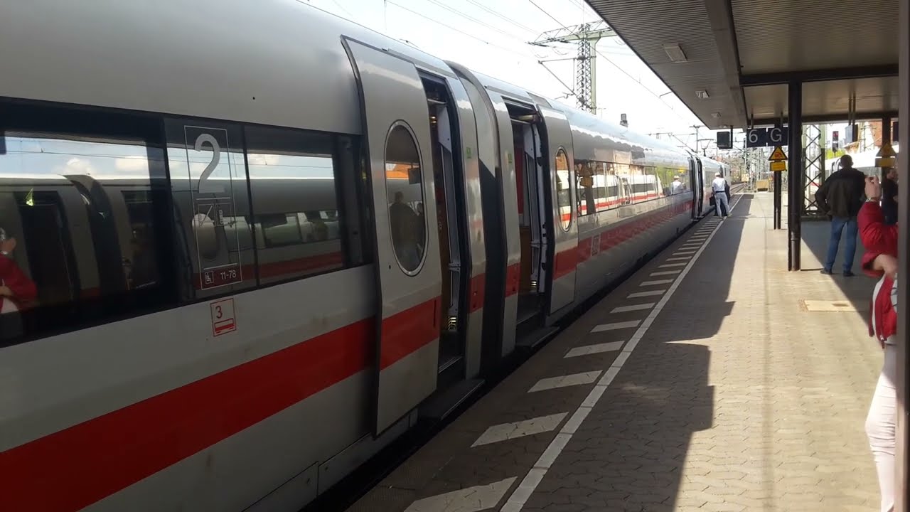 ICE 1 BR 401 Garmisch-Partenkirchen Zugabfertigung, Türschließvorgang & Ausfahrt Bf. Fulda 15.04.18