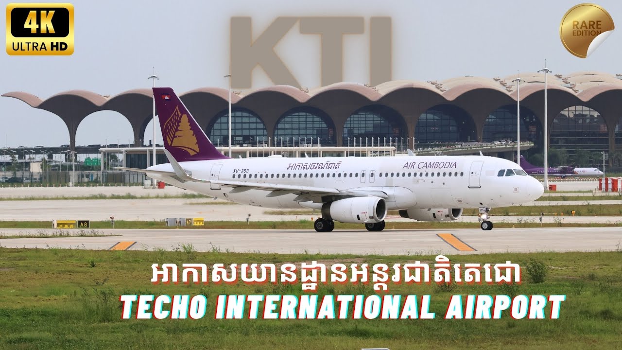 The Best Planespotting at Techo International Airport (KTI) 🇰🇭 | Close-Up Landings & Takeoffs in 4K