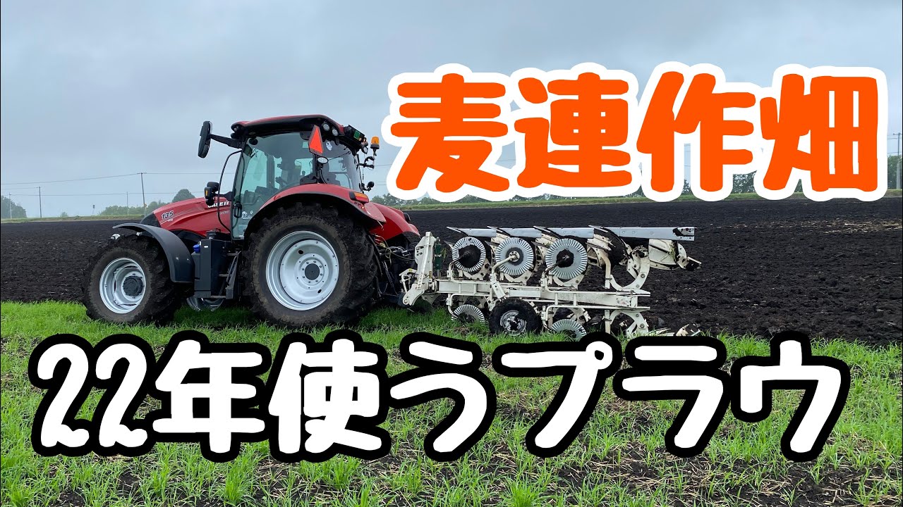麦　連作　スガノ　RQY204F  22年使うプラウ　CASE IH MAXXUM 135 CVX
