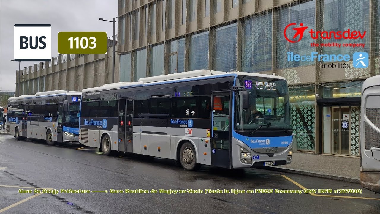 [Ligne 1103 Transdev Vexin] Crossway GNV n°207036 – Cergy Préfecture à Gare Routière de Magny-en-V.