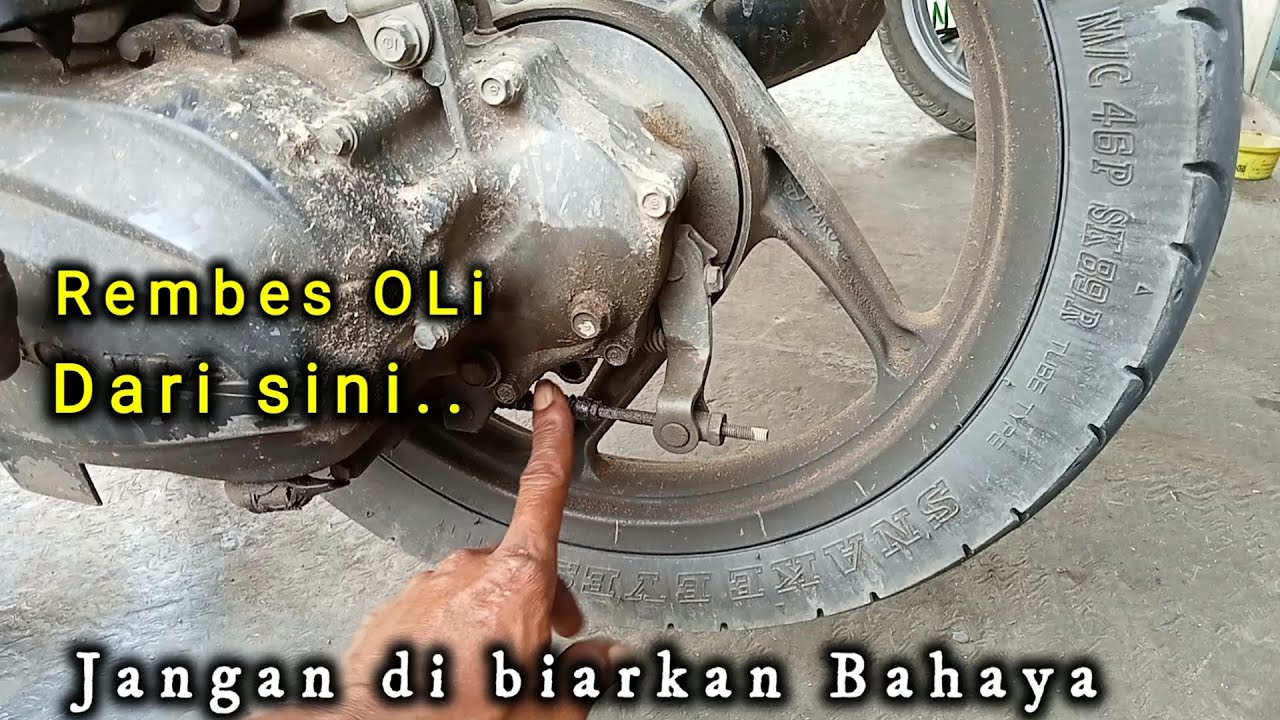 Cara Ganti SEAL Roda belakang matic, OLi Rembes dari kawat rem belakang