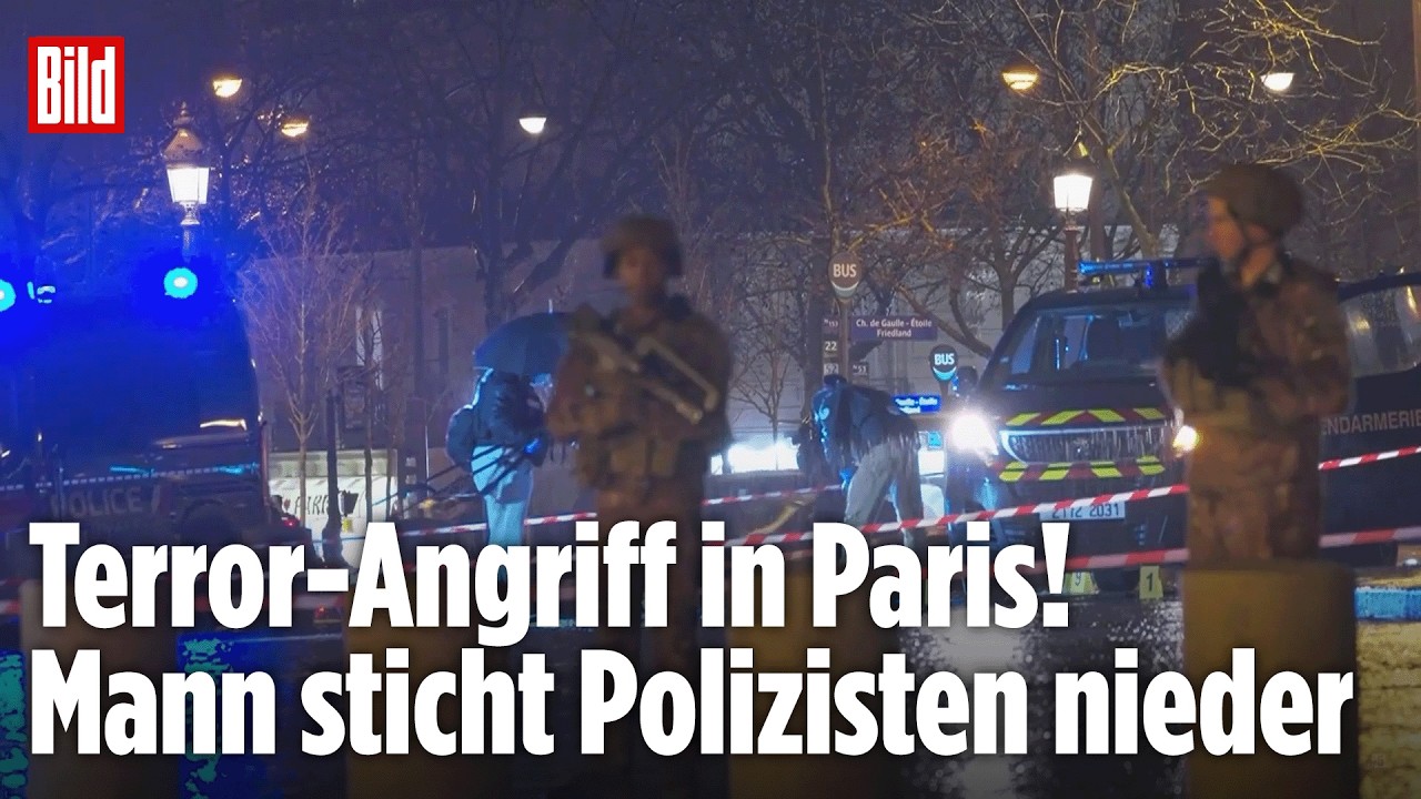 TERROR-ALARM IN PARIS: Messerangriff am Arc de Triomphe &ndash; Islamist sticht auf Polizisten ein