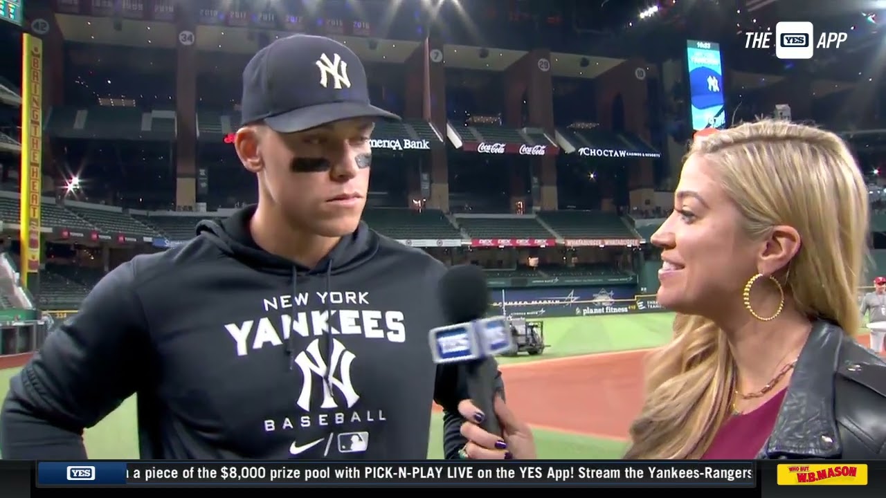 Aaron Judge discusses 62nd home run with Meredith Marakovits