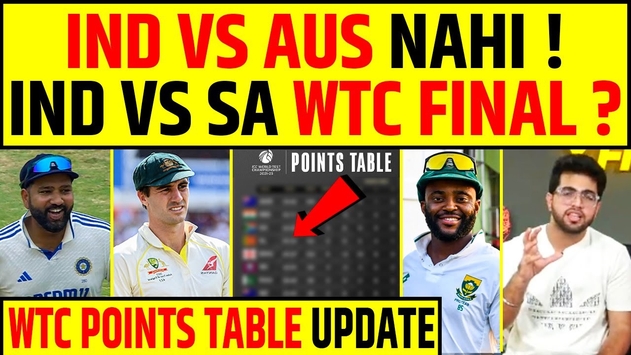 WTC POINTS TABLE UPDATE : INDIA VS AUSTRALIA NAHI, INDIA VS SOUTH AFRICA IN WTC FINAL !