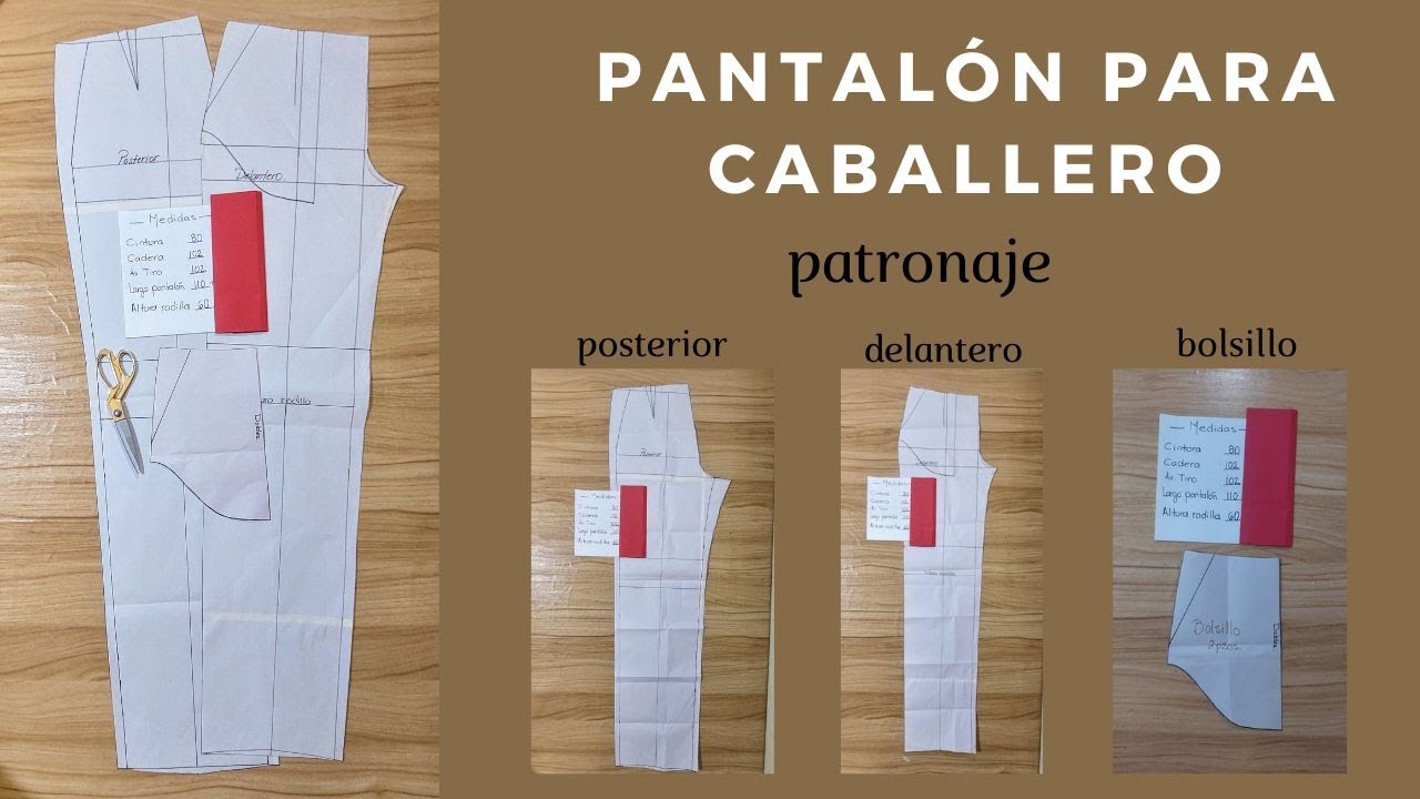 PATRONAJE B&Aacute;SICO DE PANTAL&Oacute;N PARA CABALLERO [PASO A PASO] 1ra t&eacute;cnica #diy #patronajeymoda