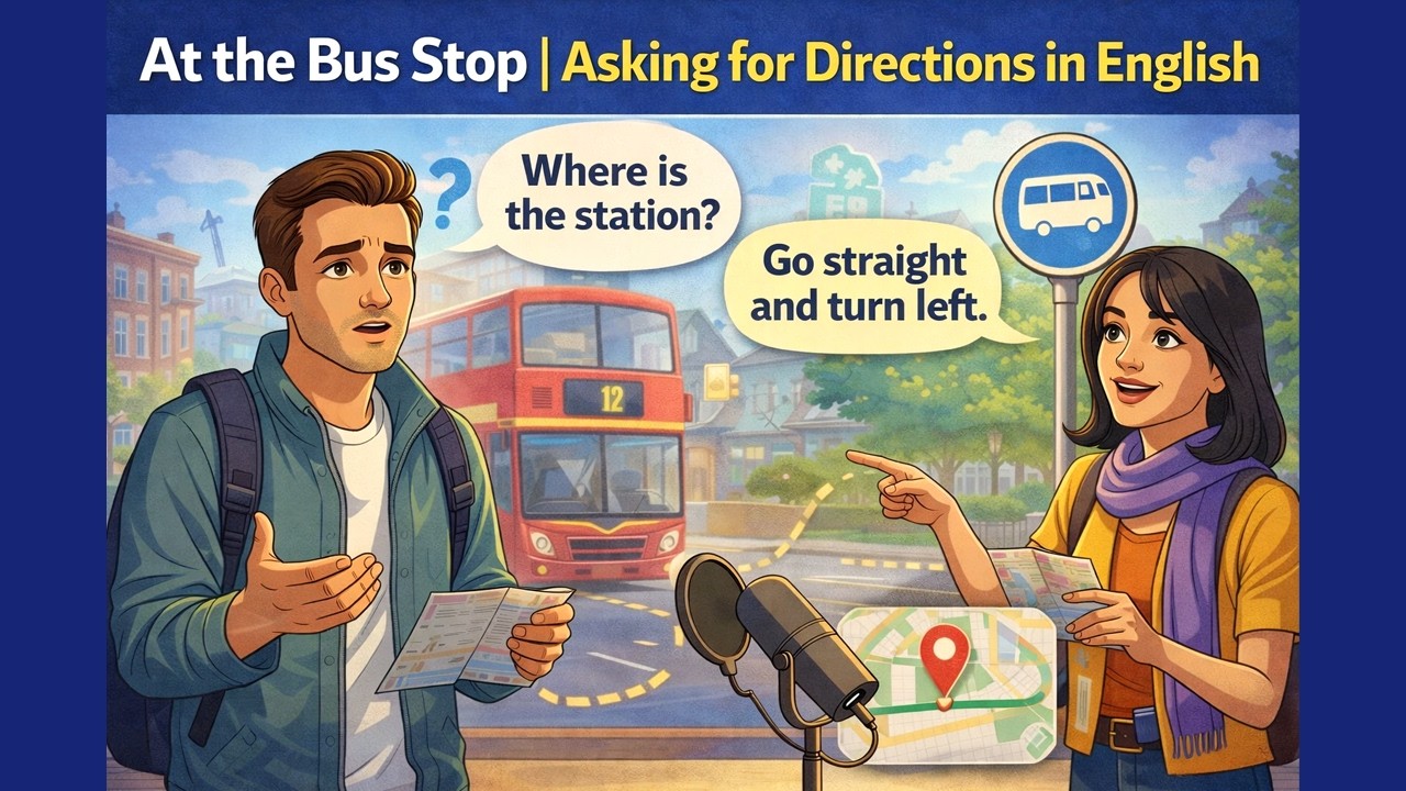 At the Bus Stop | Asking for Directions in English