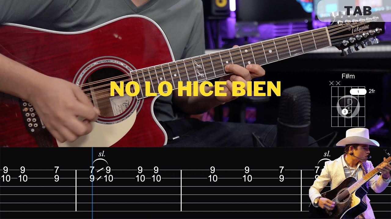 No lo hice bien - Los Plebes del Rancho / Tablatura - Acordes - Tutorial - Adornos