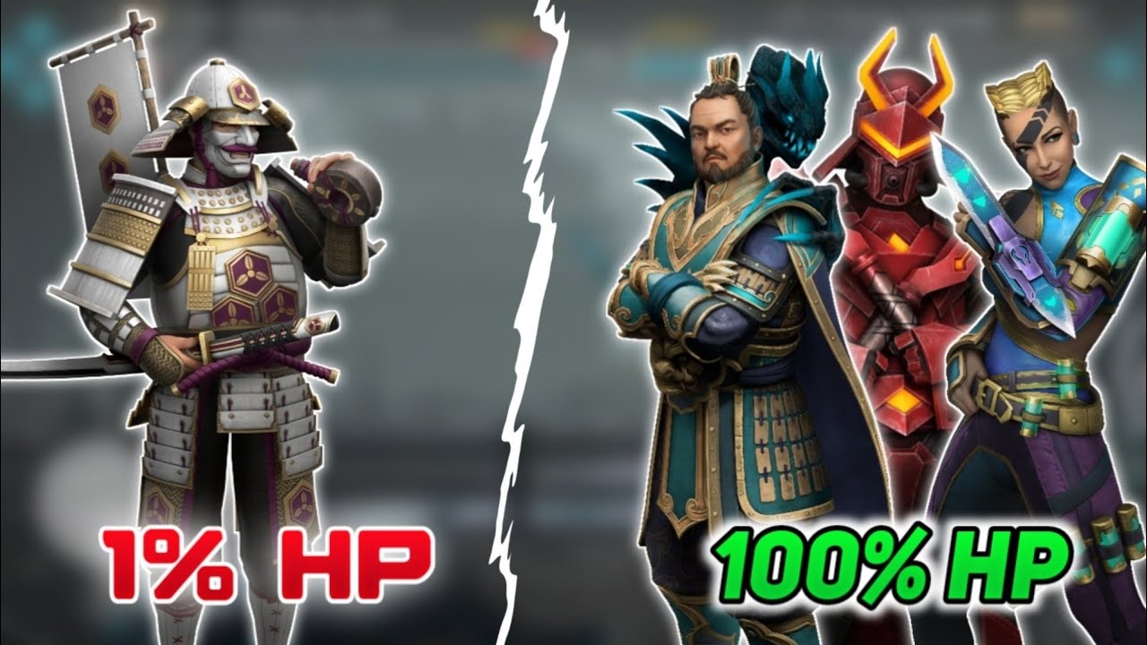 My 1%HP ling Vs full team of a hardcore camper 💀 || shadow fight 4: arena