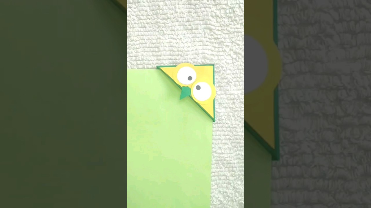 Cute owl 🦉 corner Bookmark #bookmarks #craft #diy #shorts #novisha art and craft