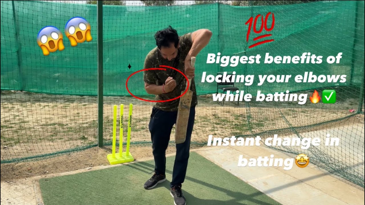 3 biggest benefits of locking your elbows while batting will instantly change your batting😱🔥