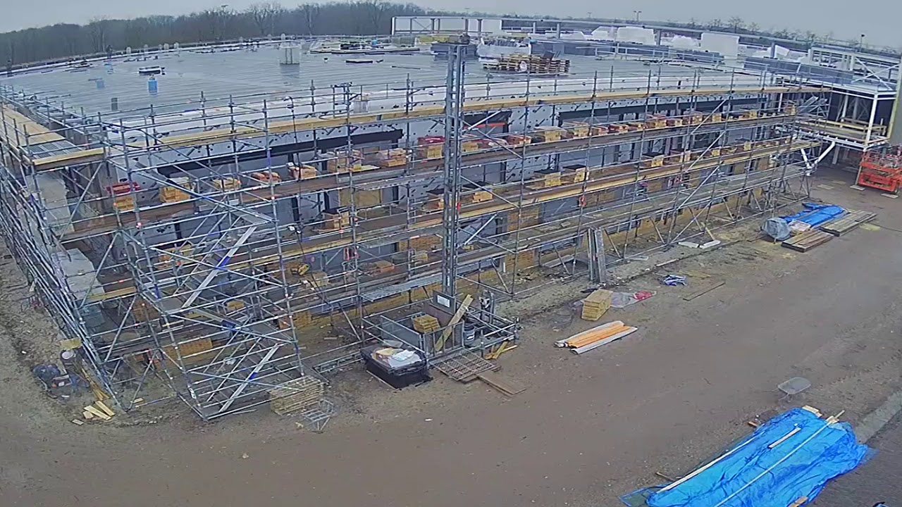 Timelapse van de bouw Campus Damw&acirc;ld